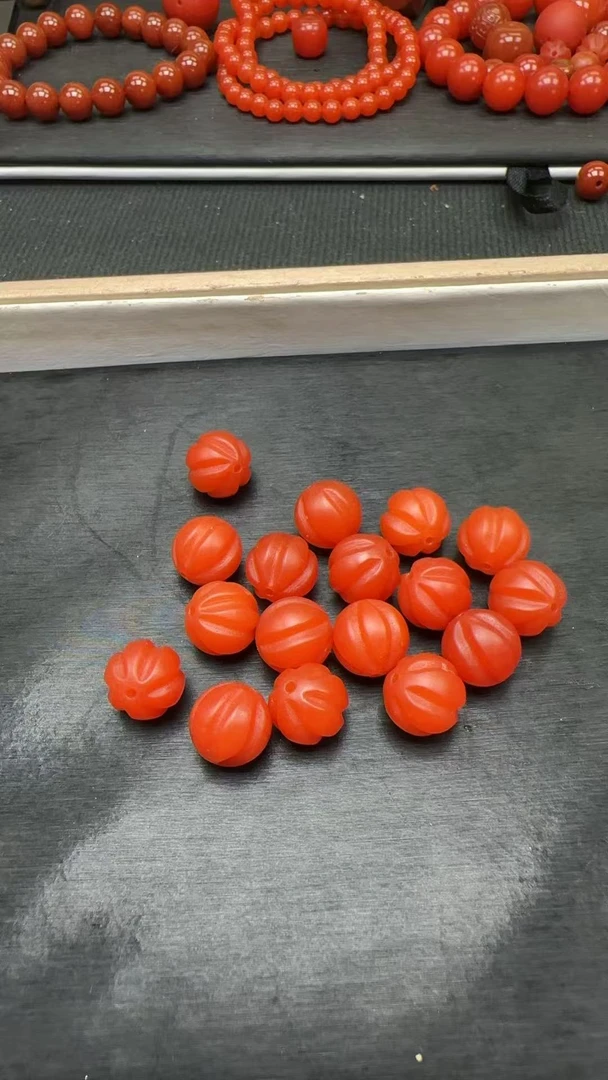 092保山料哑光精工南瓜珠尺寸12mm拍一发一