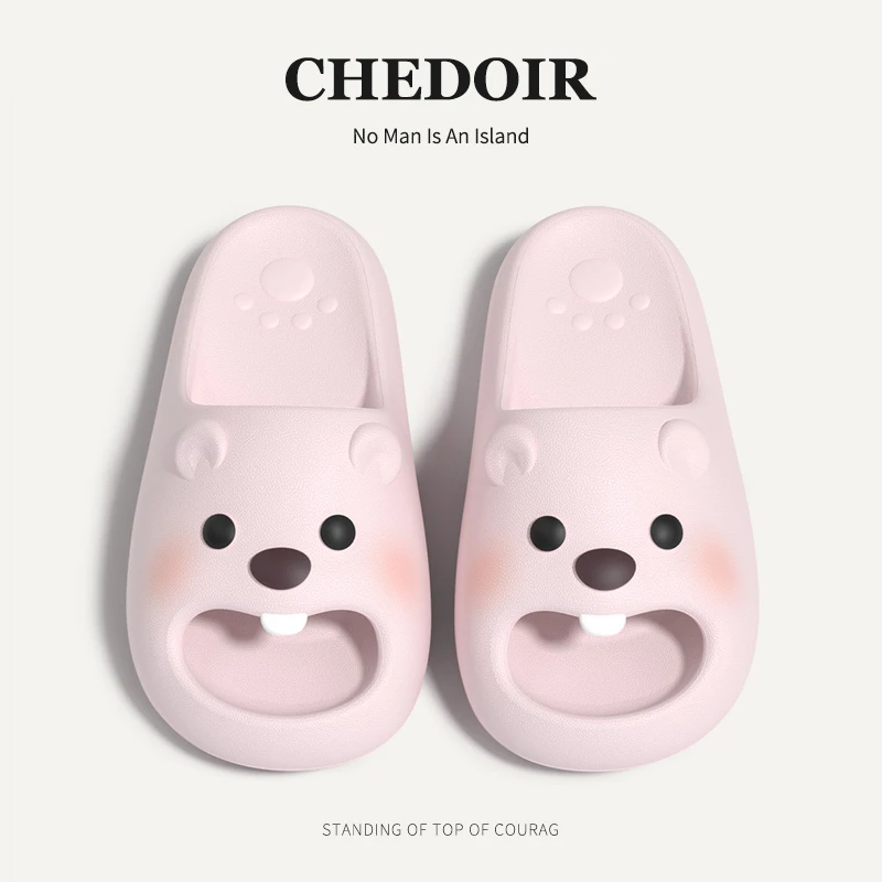 chedoir小海狸拖鞋女夏季可爱少女心2025款家居洗澡女款凉拖外穿