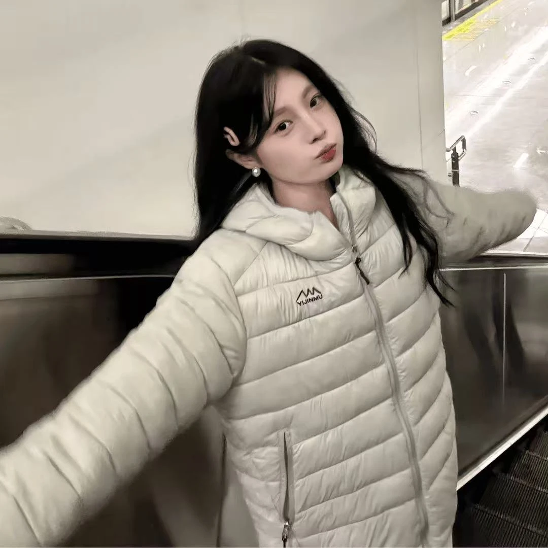 国潮显瘦排骨连帽棉服2025新款冬季男女同款轻薄宽松百搭棉袄外套