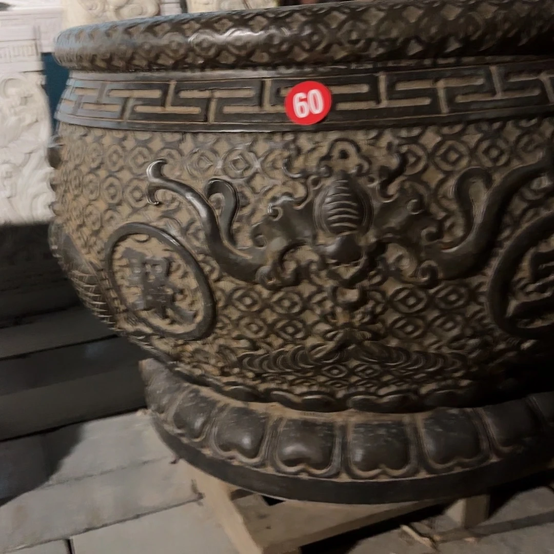 石材门海石缸青石摆件