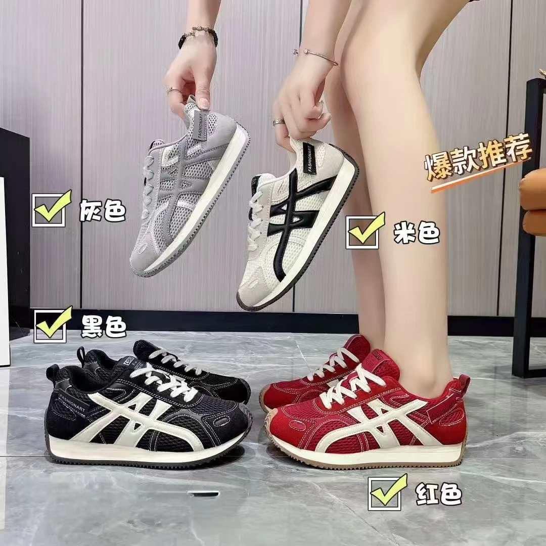 K1708新款圆头系带舒适百搭阿甘鞋