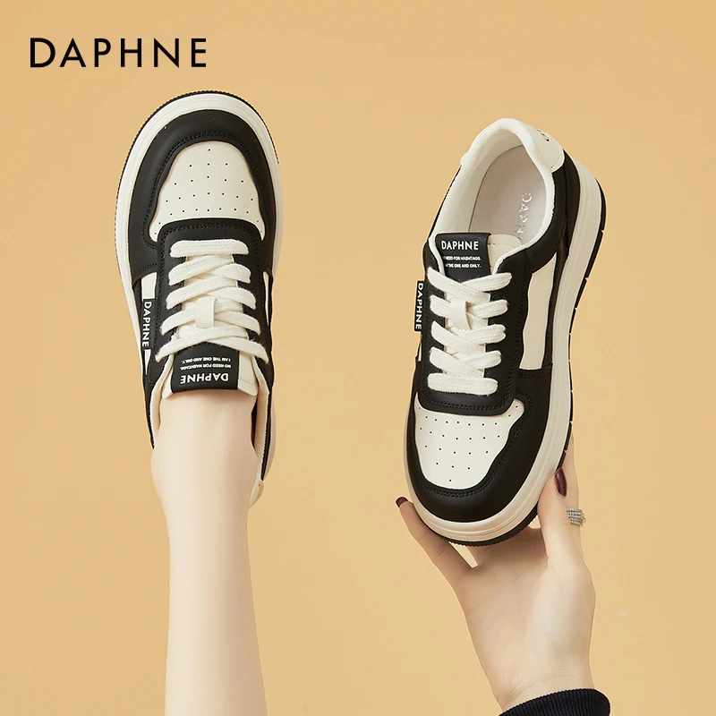 Daphne达芙妮 女神推荐~黑白熊猫板鞋女鞋春季新款百搭运动休闲鞋