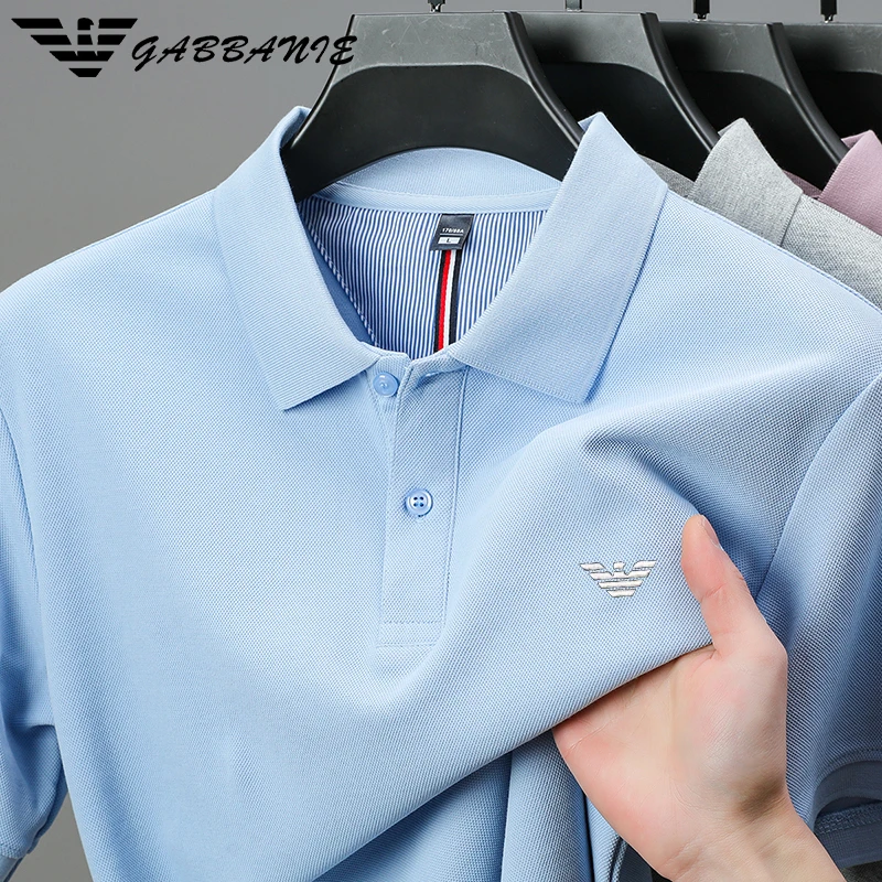 意大利正品夏季男士短袖T恤2025新款轻奢商务时尚男装半袖POLO衫