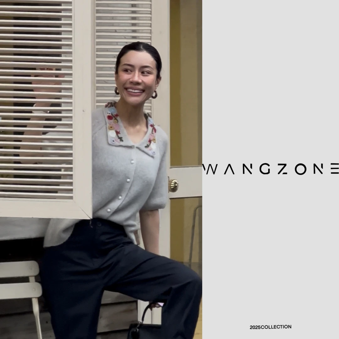 WANG ZONE | 早春新款手工坊丝羊绒手工刺绣花朵中古针织短袖