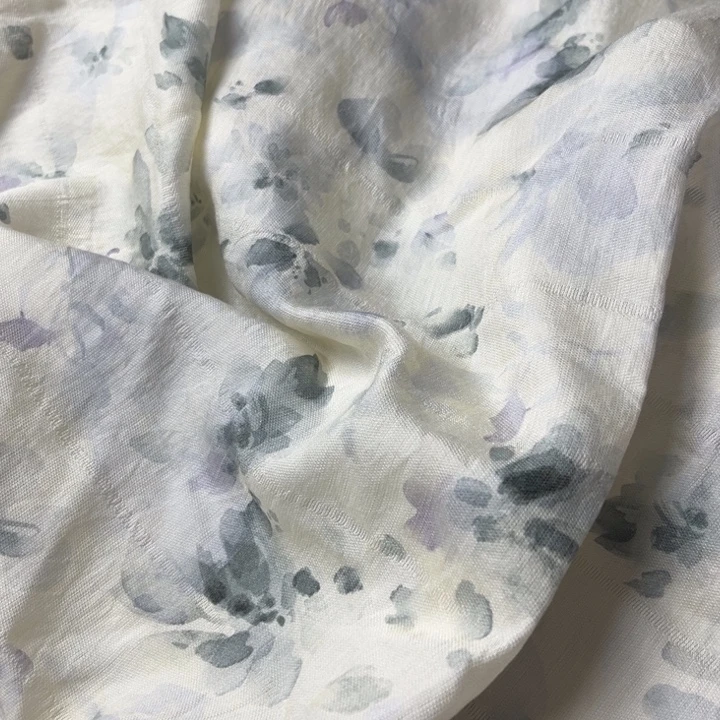 天丝（莱赛尔纤维）水墨画印花1.5米。