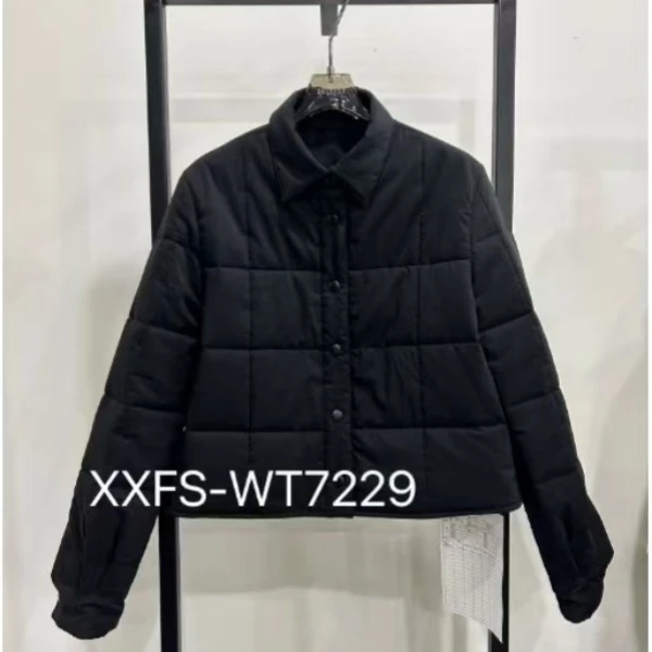 新款个性百搭黑色时尚秋冬轻奢高级感棉服WT7229