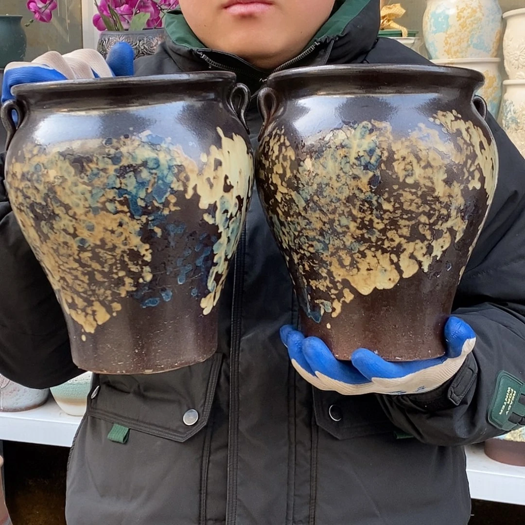 紫砂花盆口17高22福利