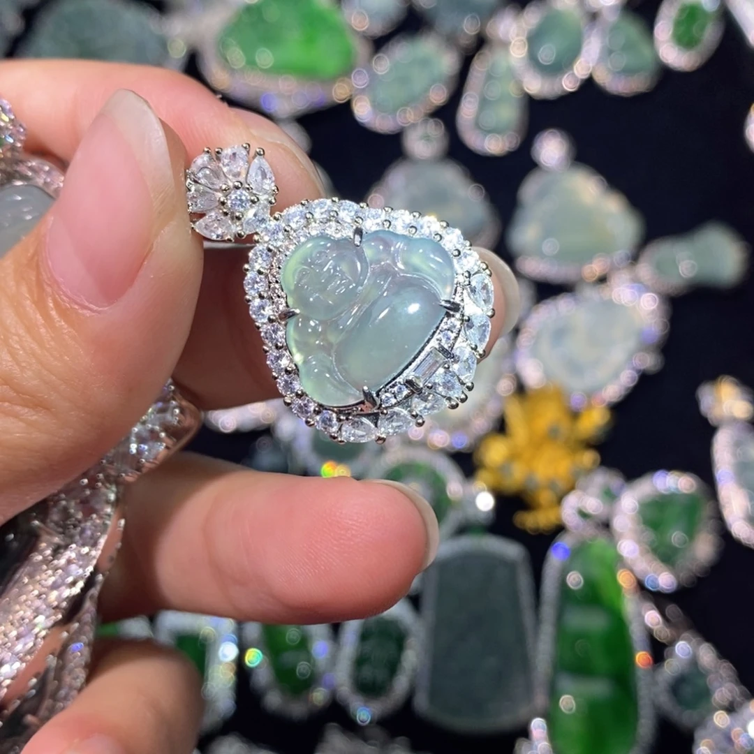 翡翠未镶嵌颈饰天然