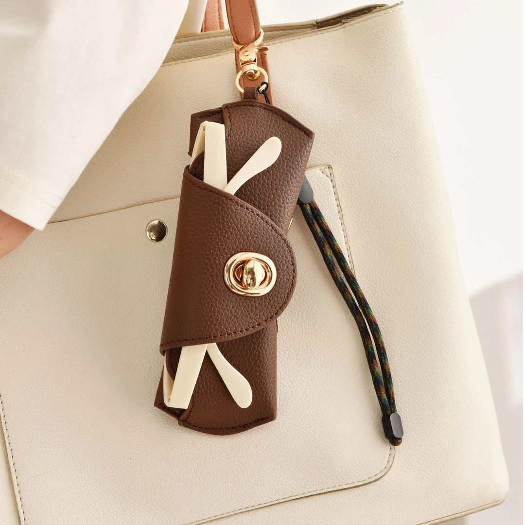 新款手工皮质感防摔抗压眼镜盒简约便携挂包时尚高档太阳镜保护套