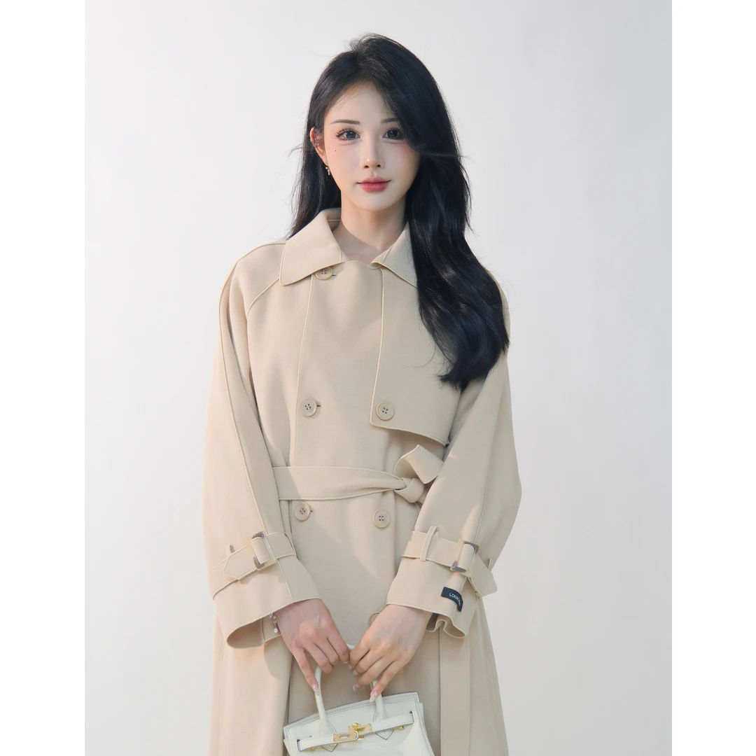 COCO YVONNE春秋季冬季适中美拉德风毛呢外套中长款时尚网红女装