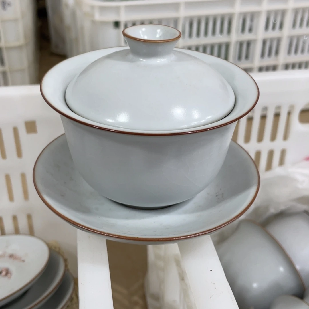 微瑕陶瓷茶壶茶杯家用