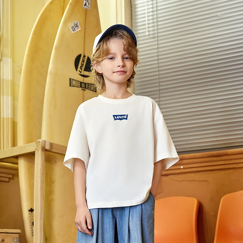 Levi's李维斯儿童童装夏季男童简约印花短袖T恤LVB-TE-N194