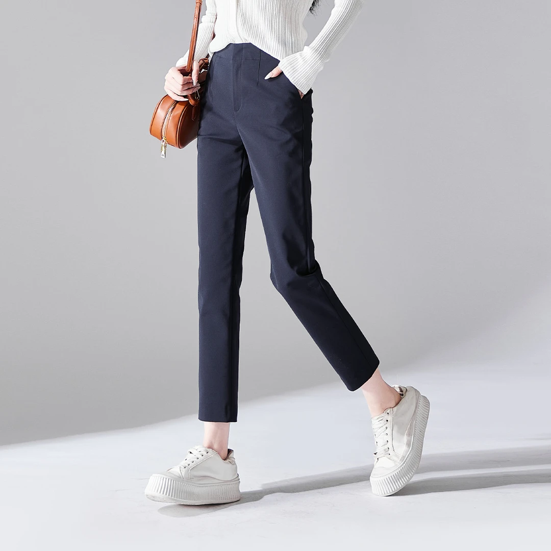索菲丝尔｜2025春夏通勤休闲小脚裤女时尚显瘦烟管裤女裤九分裤