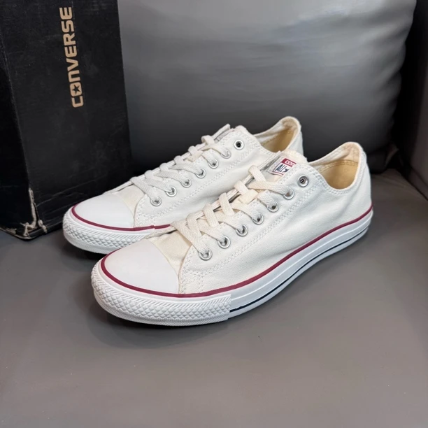 95新 Converse/匡威 44.5码 匡威 板鞋 白红 原盒 球鞋 成色可以