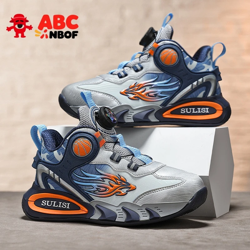 ABC NBOF童鞋男童运动鞋2025秋冬新款皮面防水男孩软底儿童休闲鞋