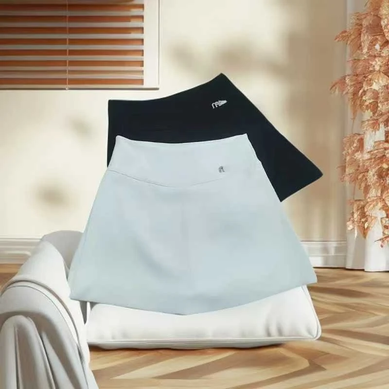 906高腰显瘦春夏A字包臀纯色休闲防走光时尚裤裙夏季