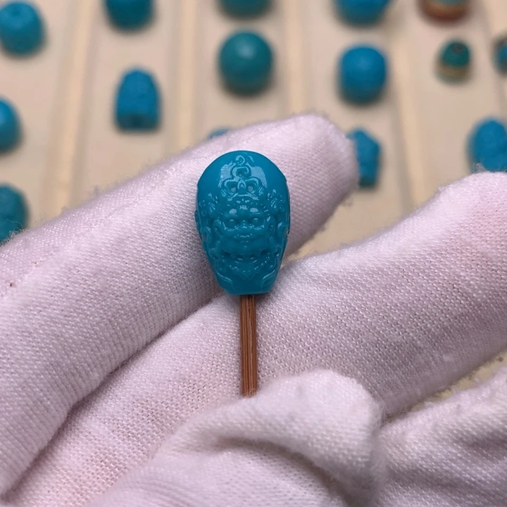 未镶嵌绿松石绿松石三通10.3