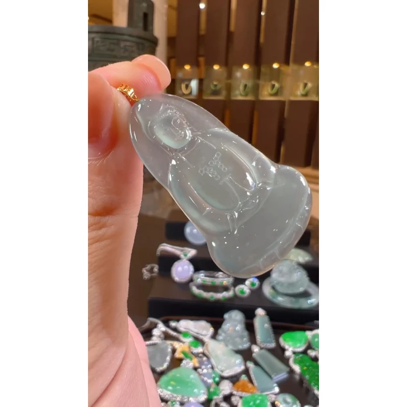 天然A货翡翠YP01观音吊坠多样性发一