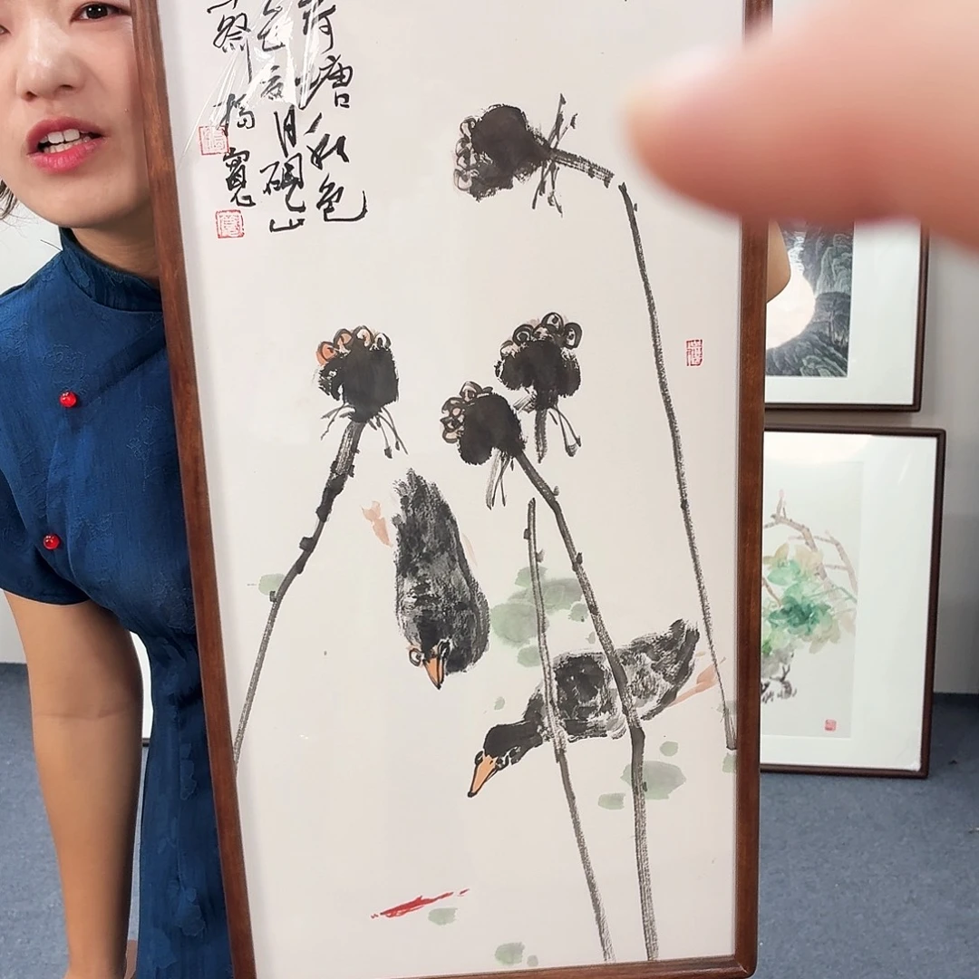 国画手绘作品33×66尺寸