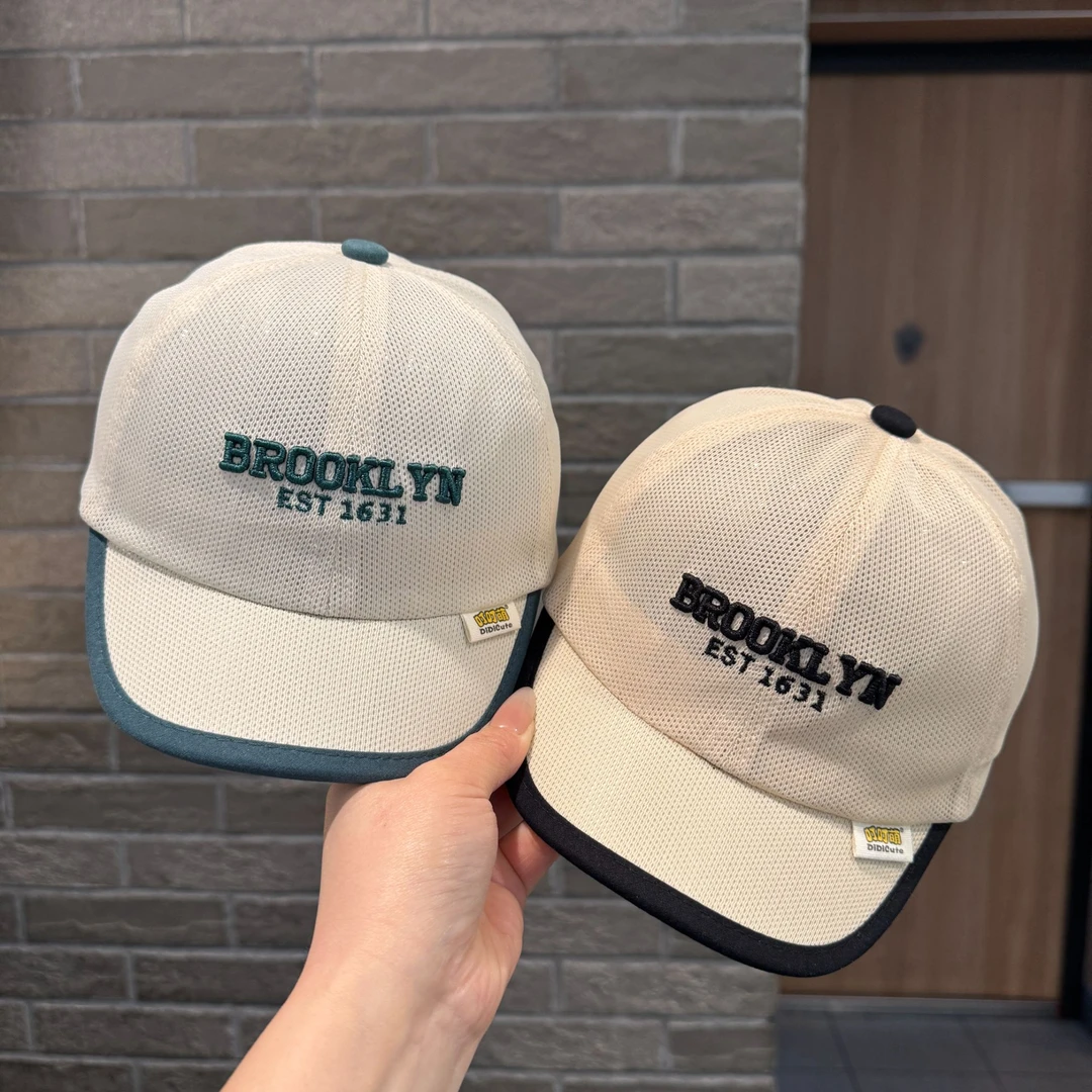 儿童帽子夏季网眼棒球帽宝宝户外透气太阳帽男女童遮阳防晒鸭舌帽