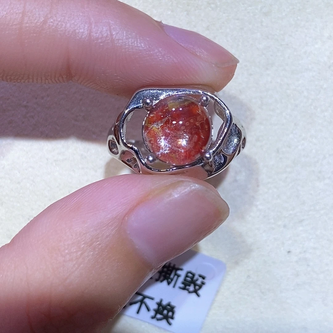 水晶戒指银S925镶嵌