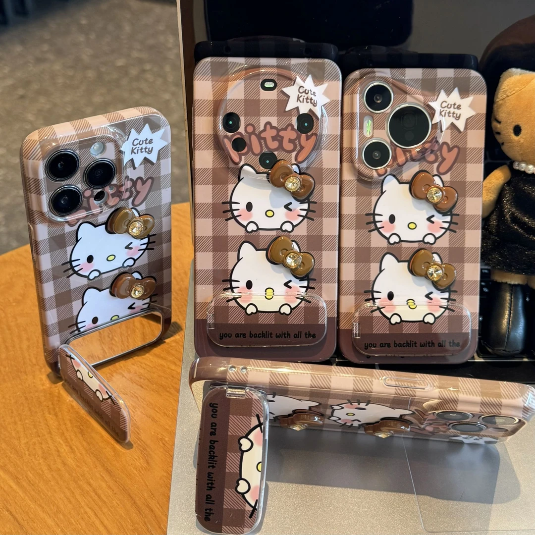 SMBLCE秋日复古KT支架适用苹果17菲林16手机壳华为vivo小米15oppo