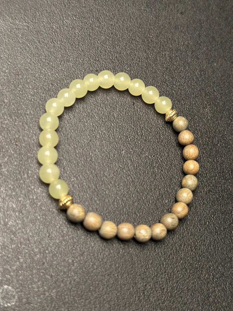 绿檀晴水半山水木质手串