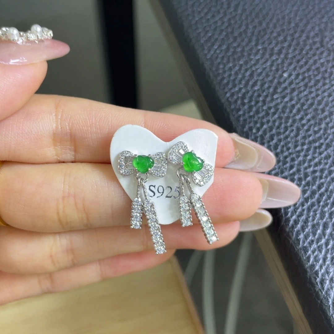 翡翠银S925镶嵌吊坠(不含链)