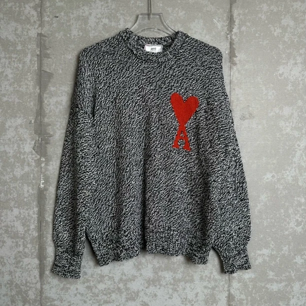 未使用 WE11 DONE M*1/Ami/混花爱心logo圆领毛衣/18642