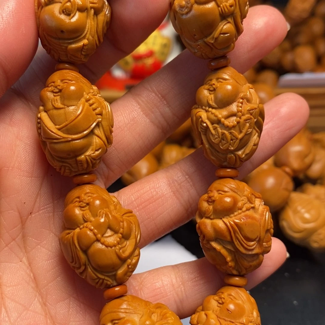 橄榄核手串/手链瑞兽财神，花了