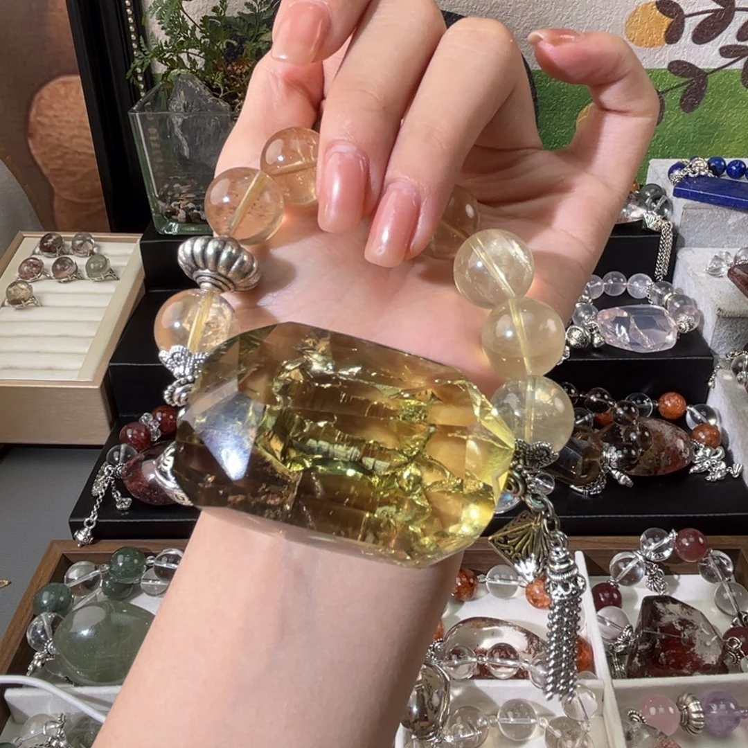蝶***风手链合金水晶手串