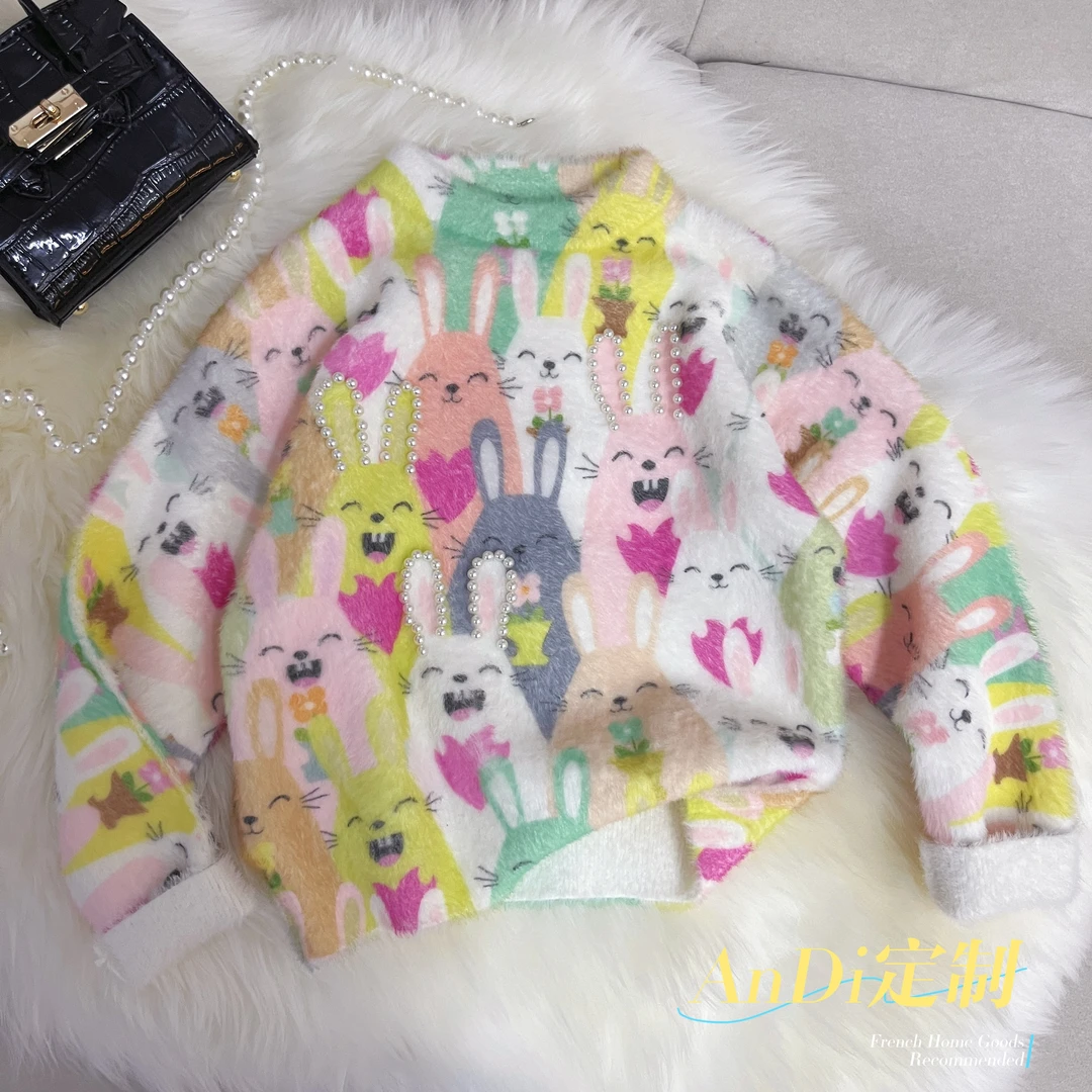 〖ANDI〗订制冬款中大童女童可爱风卡通针织内搭毛衣3198