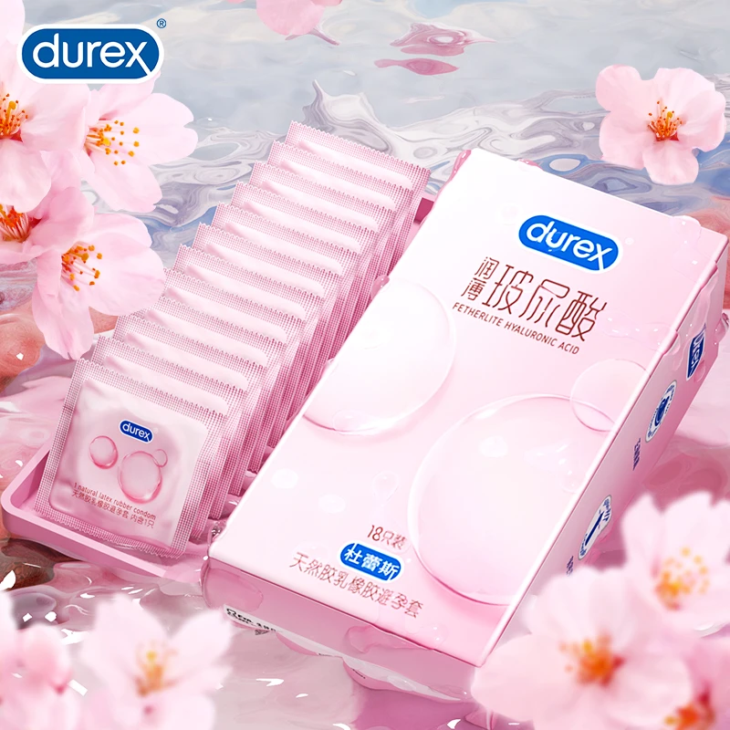 durex杜蕾斯超薄玻尿酸避孕套 男用安全套 水润免洗超薄官方旗舰店正品tt 女性专用天然胶乳避孕套