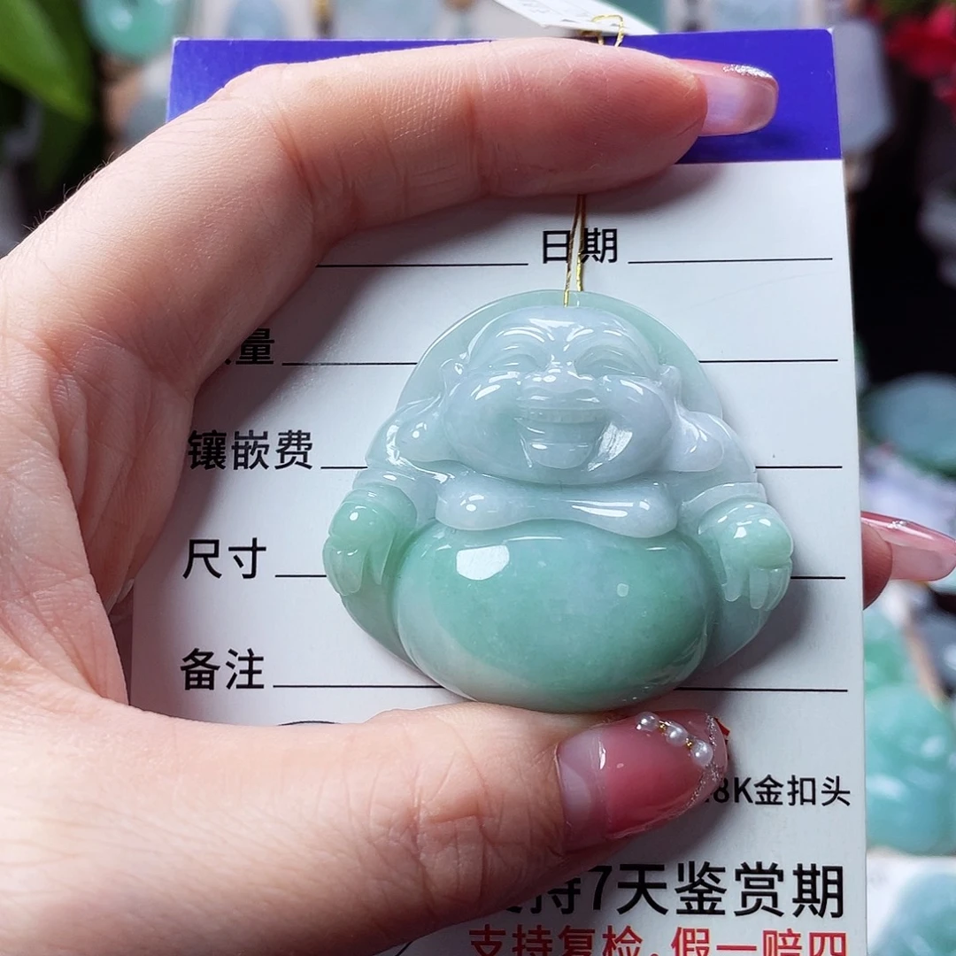 翡翠未镶嵌颈饰佛公29
