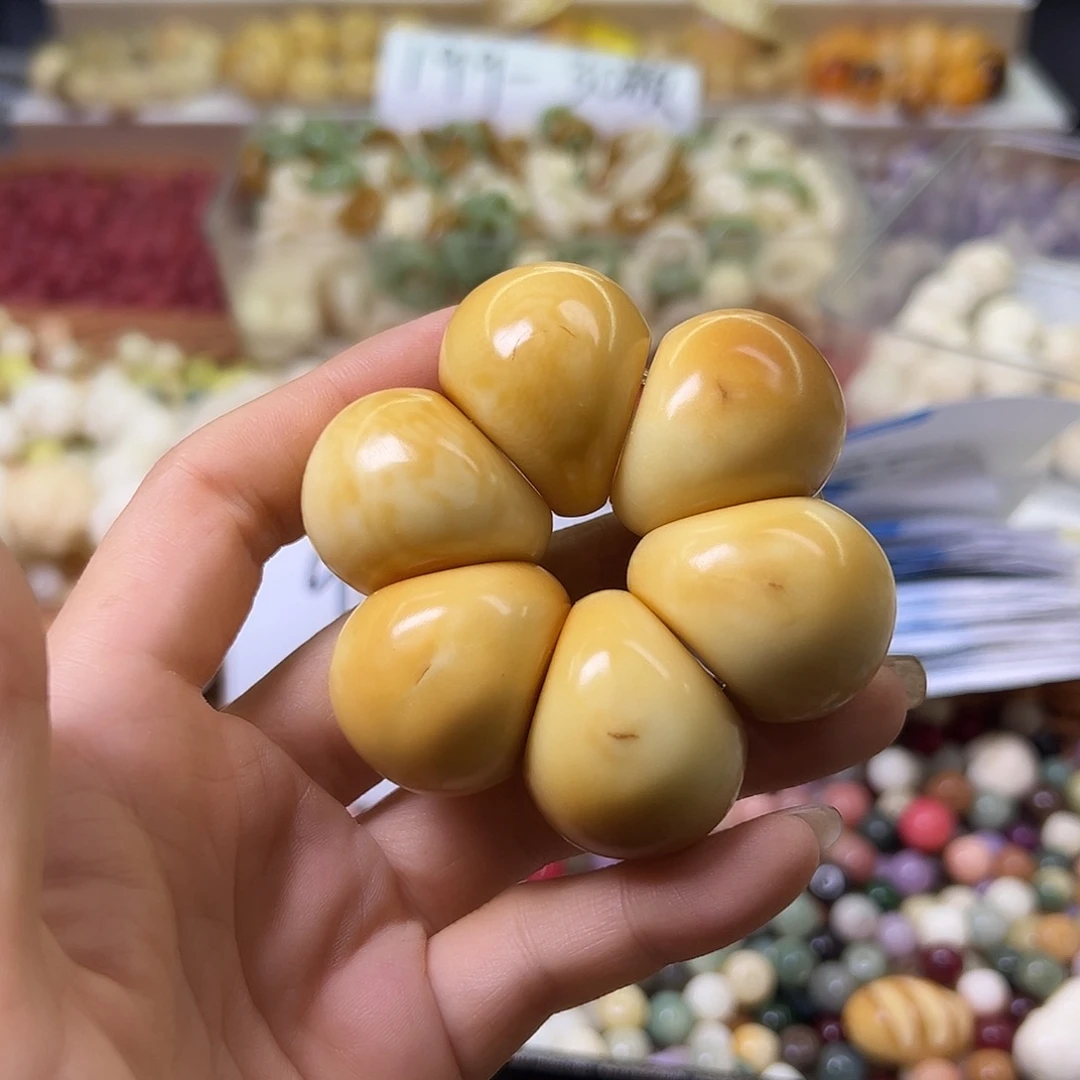 菩提根/象牙果手串瑕疵炭烤山竹手捻1条表面有裂卡29➕