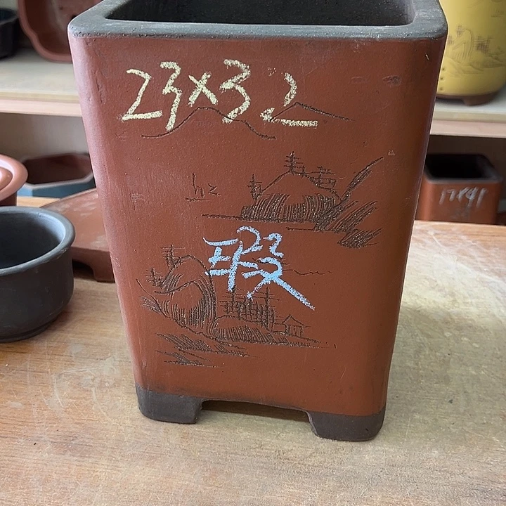 紫砂花盆，透气花盆
