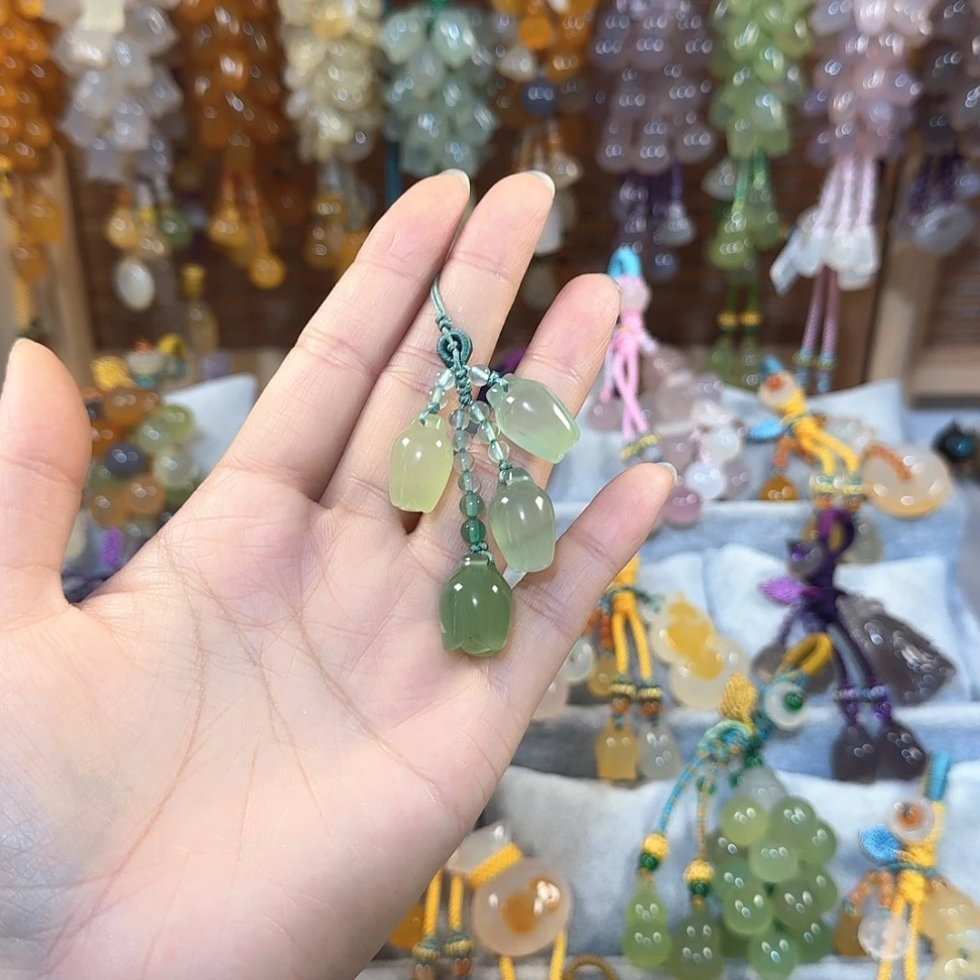 玛瑙/玉髓手机挂件福利款通货料子不挑带有包容点未镶嵌伊**顺