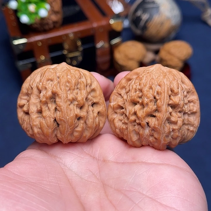 把件文玩核桃43平谷凹底