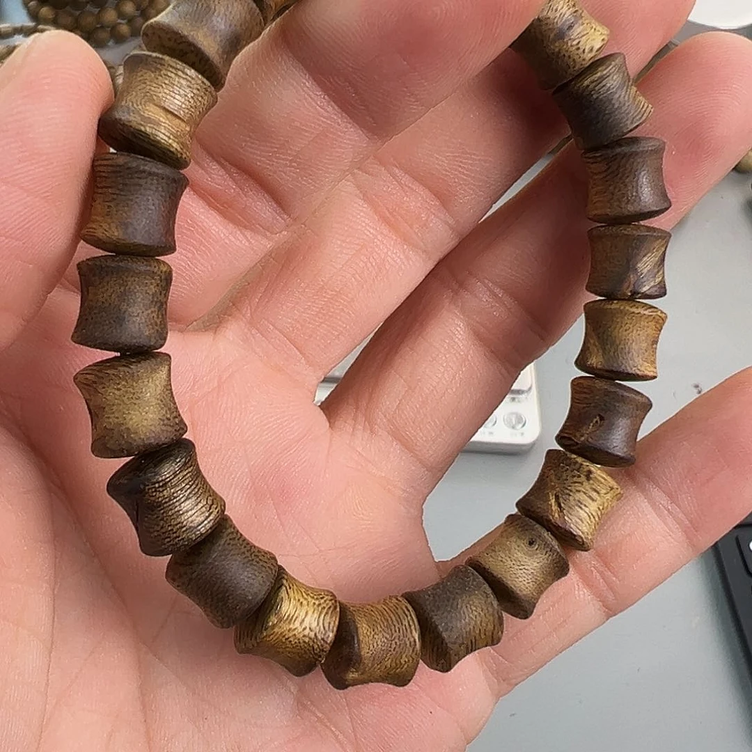 沉香沉香香囊沉香白棋0.9竹珠单圈虫漏款多样性发一