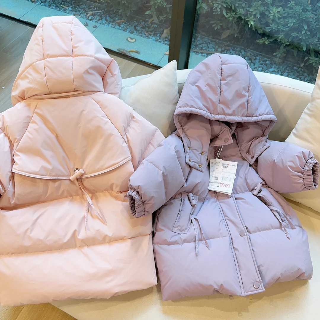 HHkids儿童羽绒服2024冬季新款白鸭绒保暖连帽外套加厚上衣BWT205