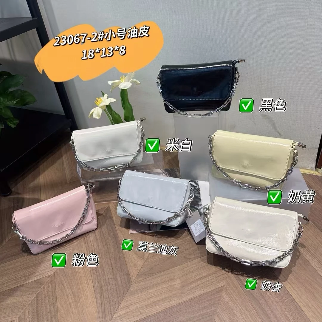 韩版双根防盗包盖双根单肩斜挎包腋下包粉色山本风