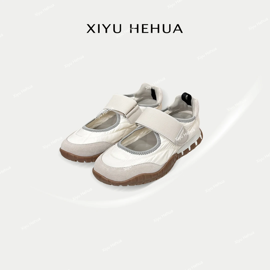 内增高玛丽珍鞋女2025春季新款魔术贴运动休闲浅口单鞋百搭休闲鞋