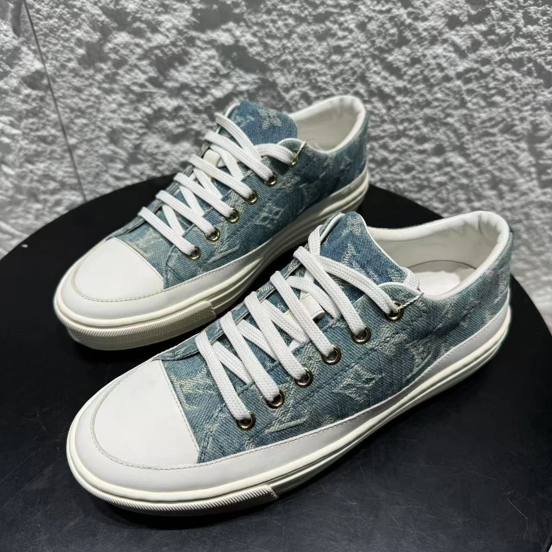95新 LouisVuitton/路易威登 36.5码/仔仔女鞋牛仔帆布板鞋xxs981