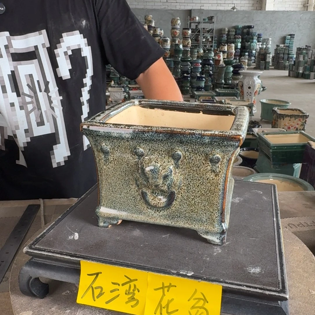 。一风堂石湾花盆 轻微外扩 内16*11