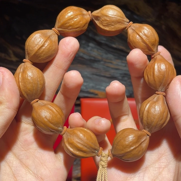 核桃手串/手链雕刻料素核