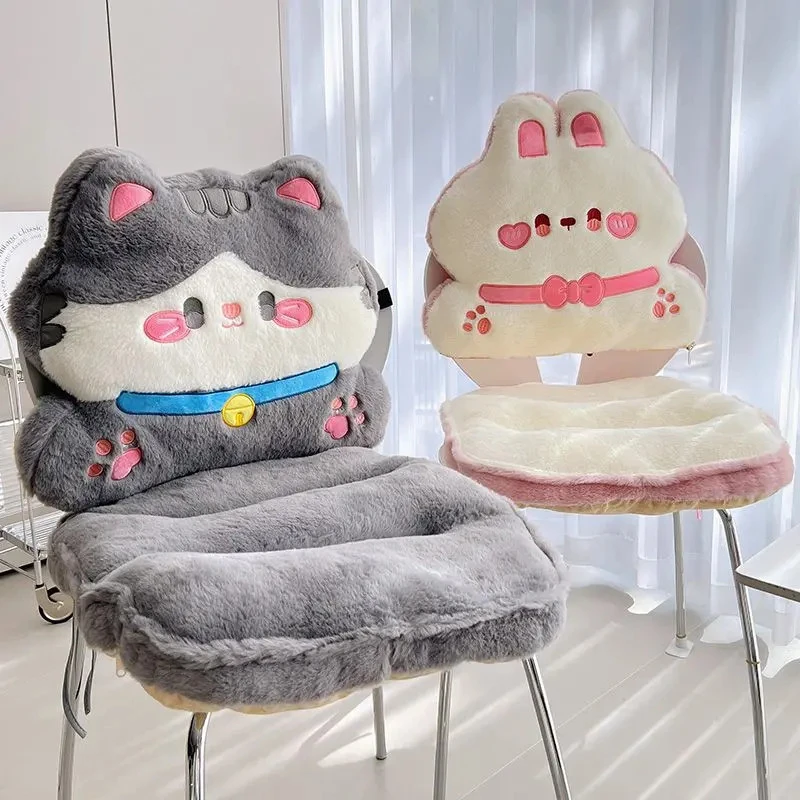 坐垫屁垫办公室久坐靠背一体学生教室宿舍连体座垫椅子垫子餐椅垫