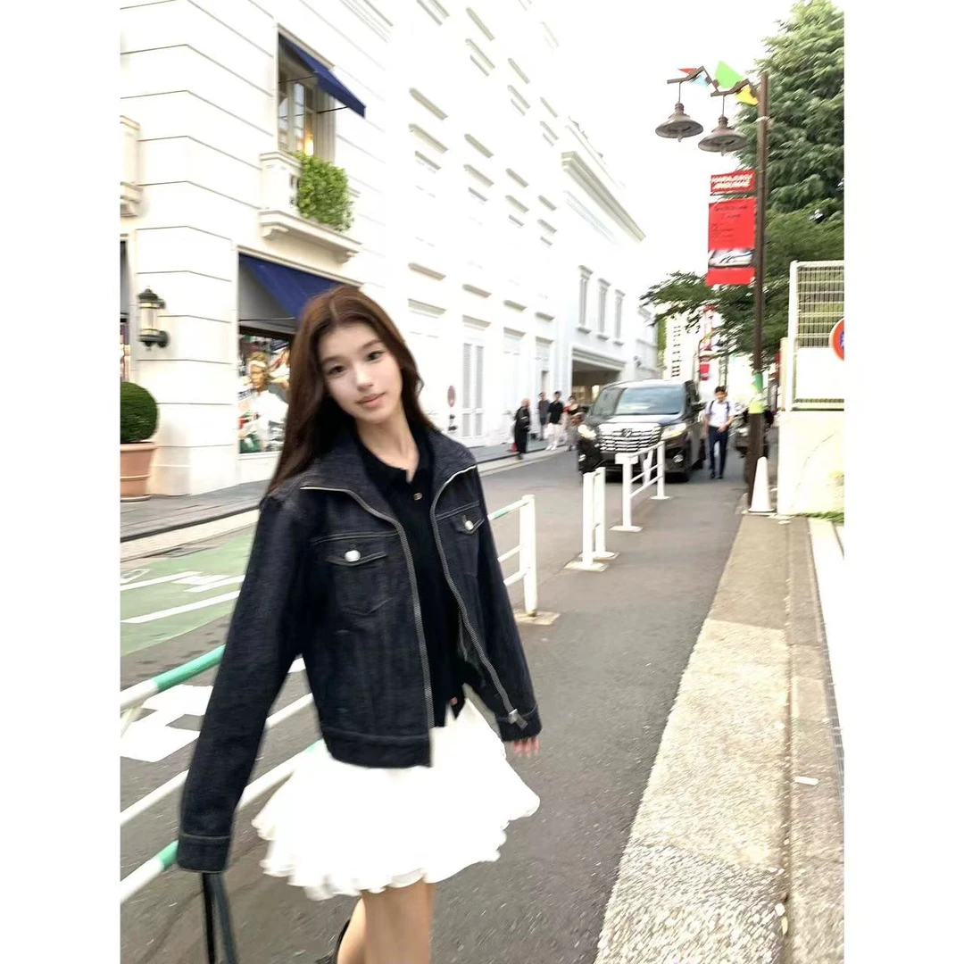 徐秋阳   丹宁日记 百搭时尚休闲设计感显瘦显白牛仔外套7932