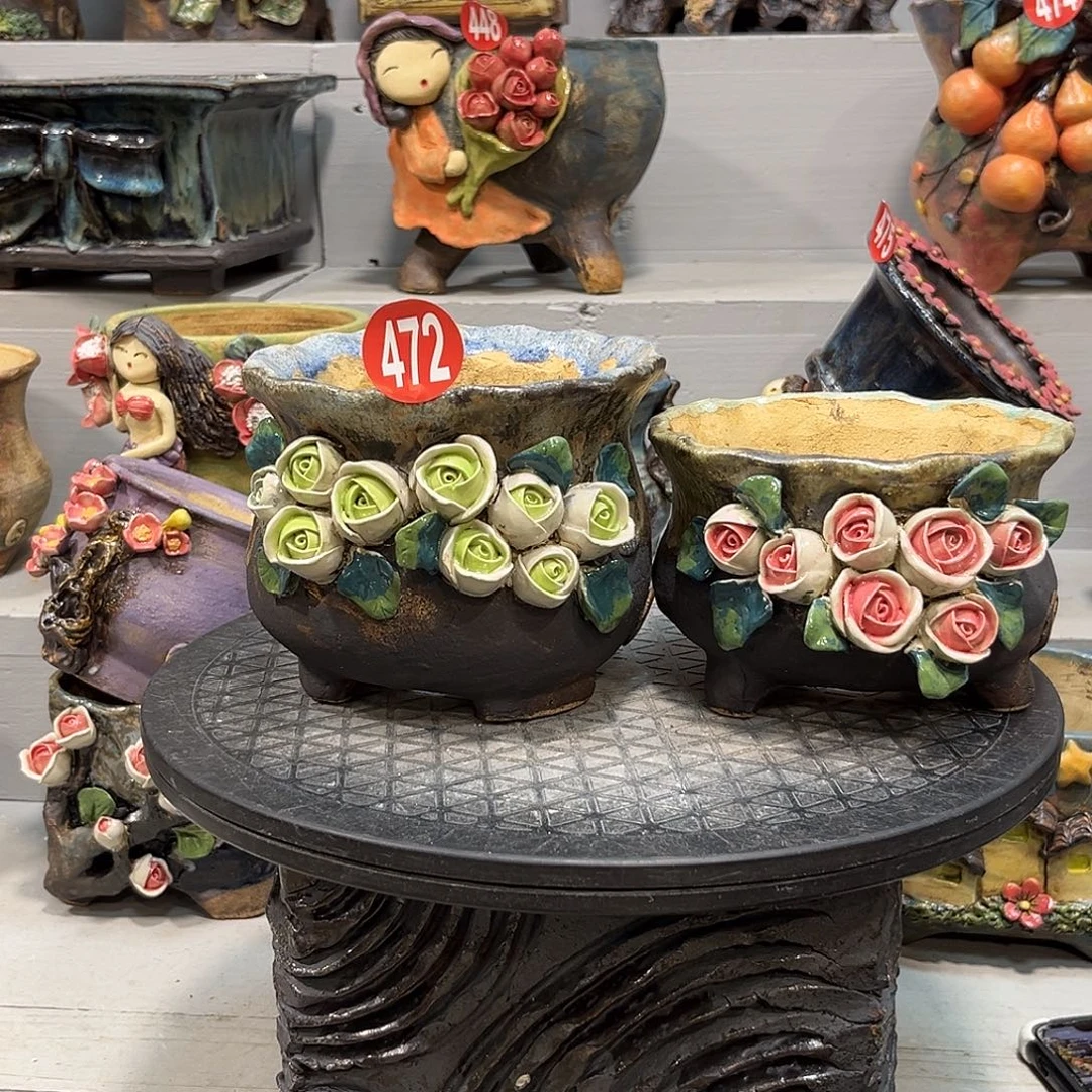 472 号陶然花器手工花盆