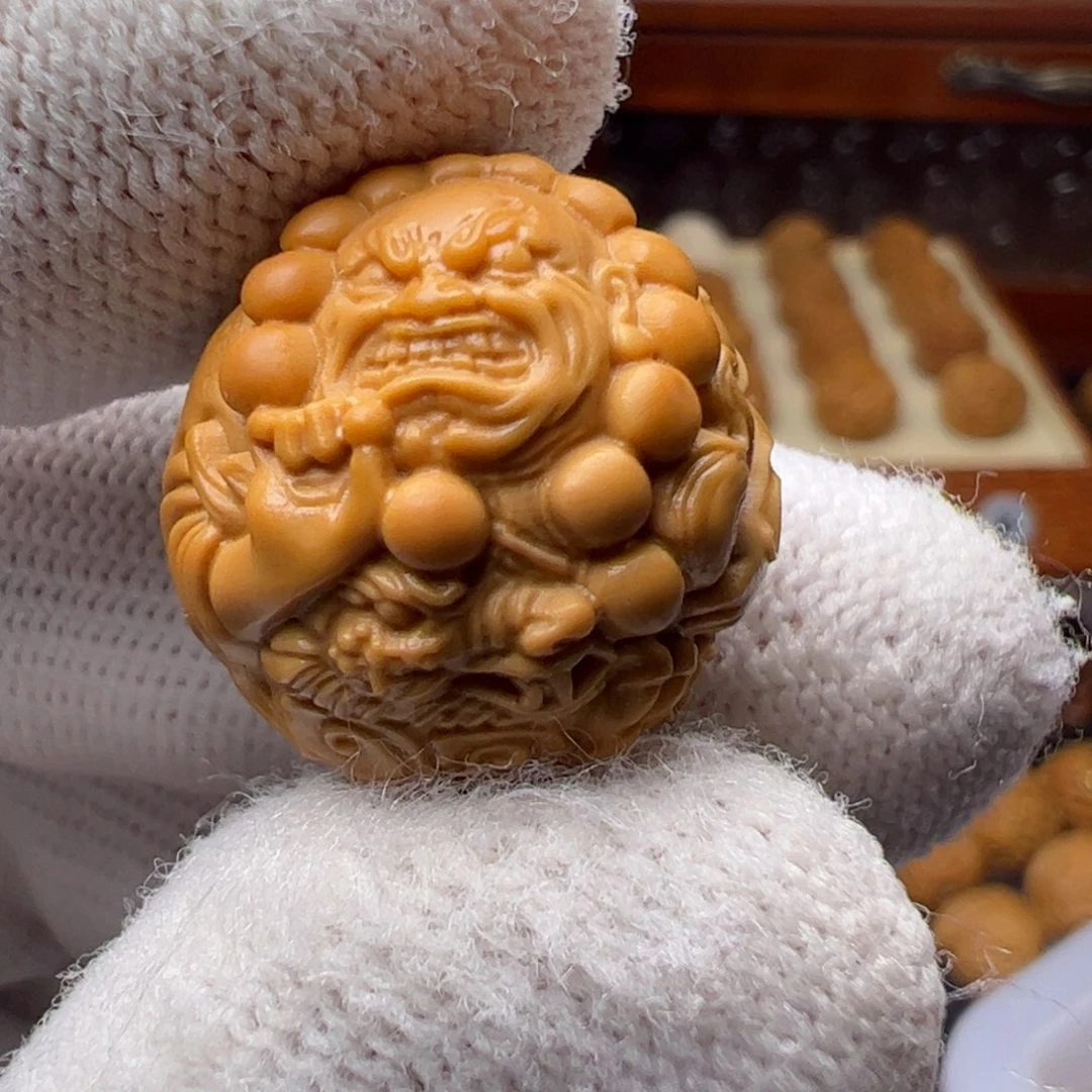 猴头核桃吊坠精工祥龙恶僧18