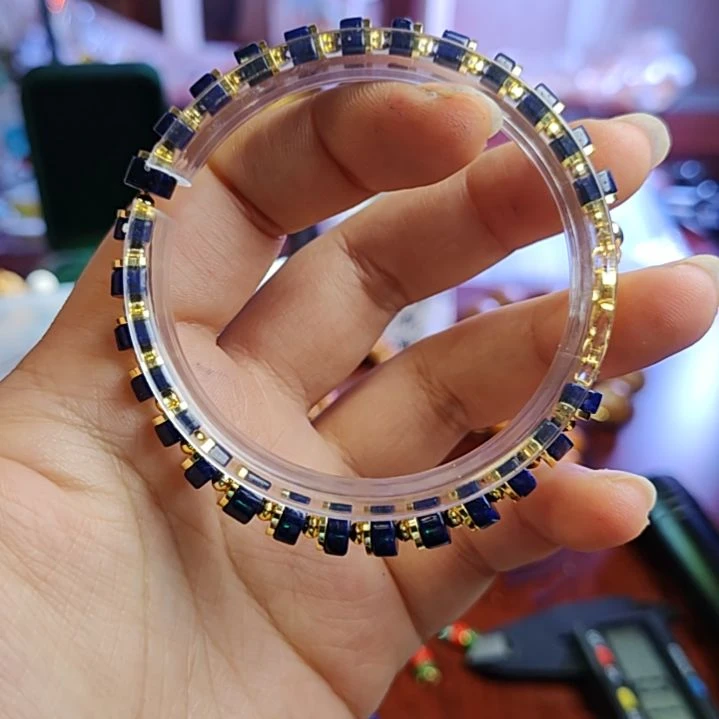 青金石合金手链青金石直切单圈手围53